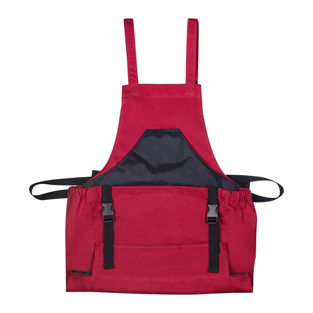 大きな収穫ポケット付きの実用的なガーデニングエプロン