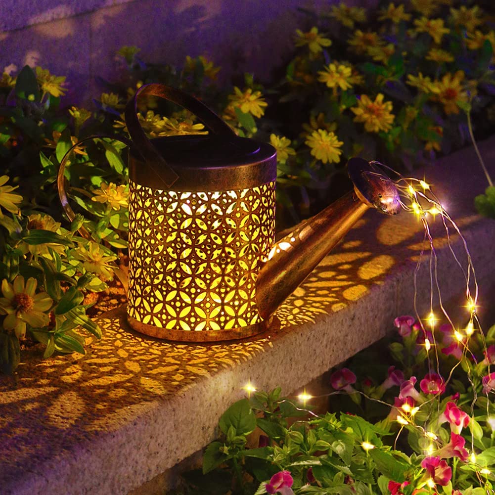 Light-up watering can lantern that transforms your garden into a fairy tale