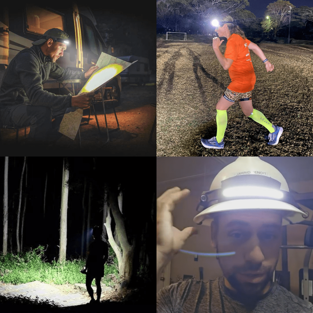 Čelovka s širokým úhlem pro celkový výhled