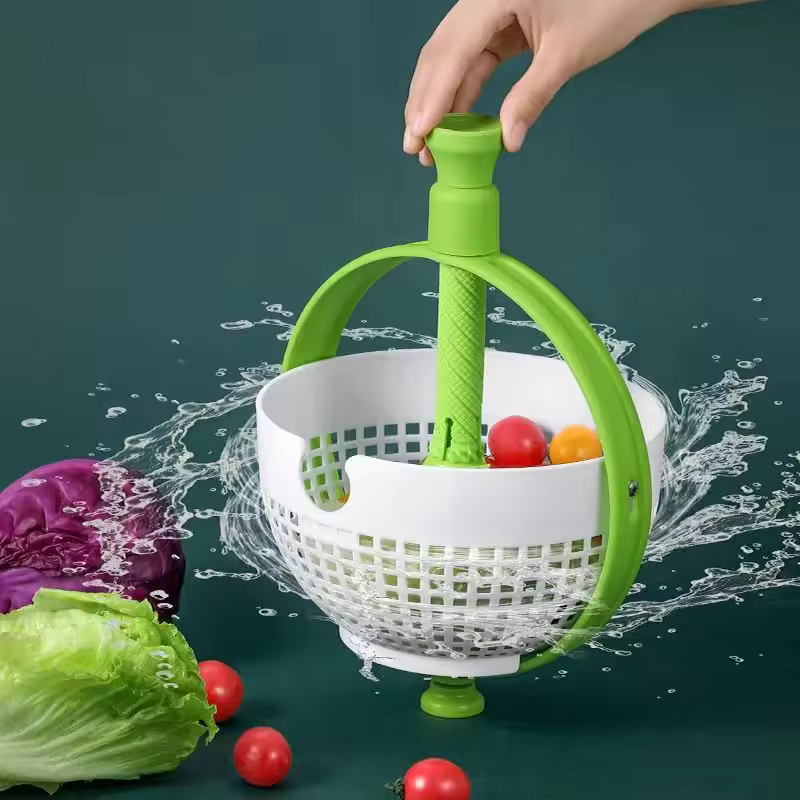 Spinning and rotary dryer for fruits and vegetables 