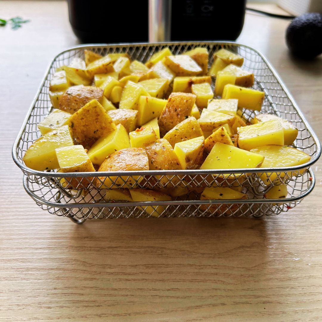 Stablede kurve til ensartet madlavning i luft (x3) 