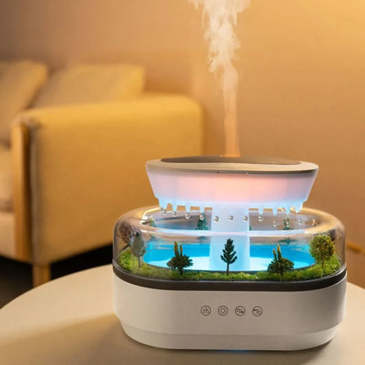 Diffuser med regneffekt - lyd, tåge & stemningslys 