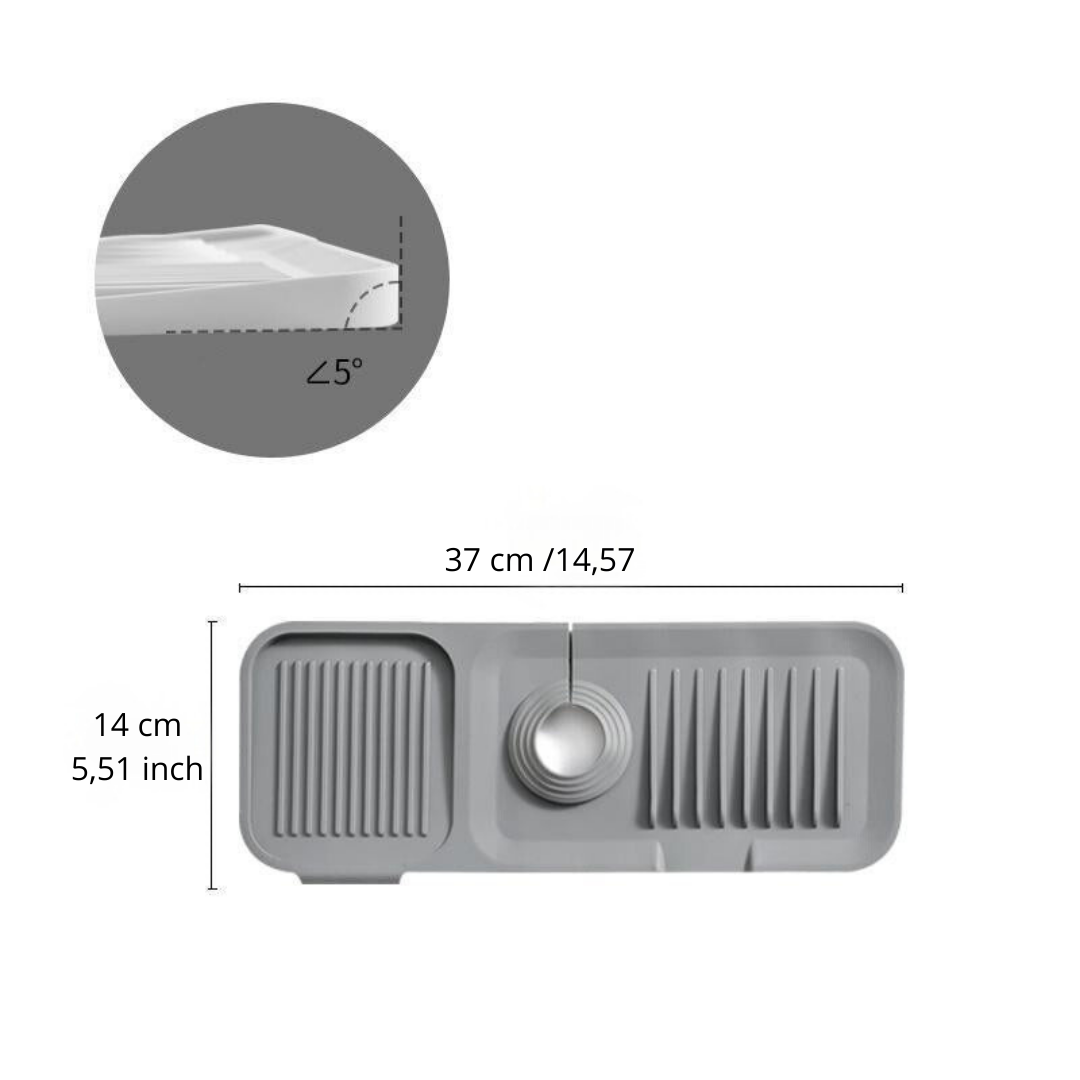 Silicone draining mat: quick and secure drying 