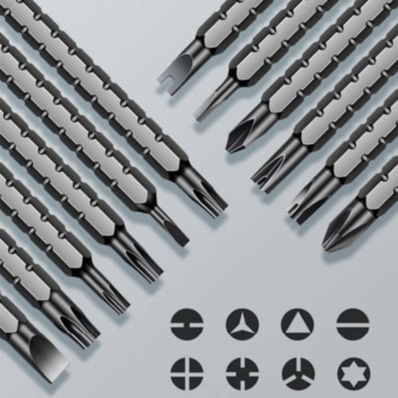 Compact and adjustable screwdriver for precise screwing 
