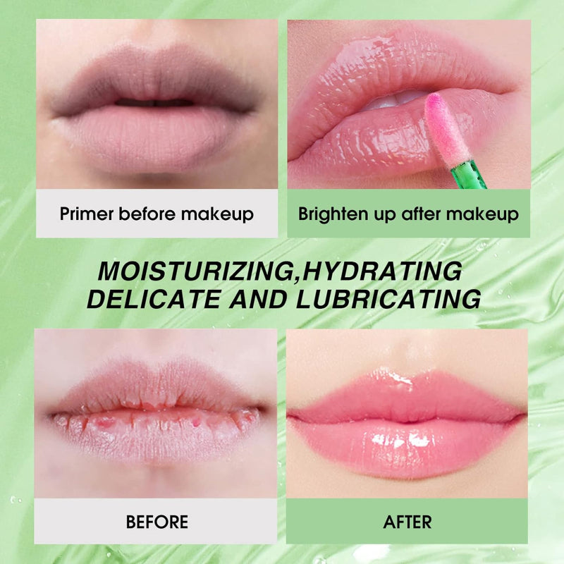 Jednoduchým gestem plné a lesklé rty 