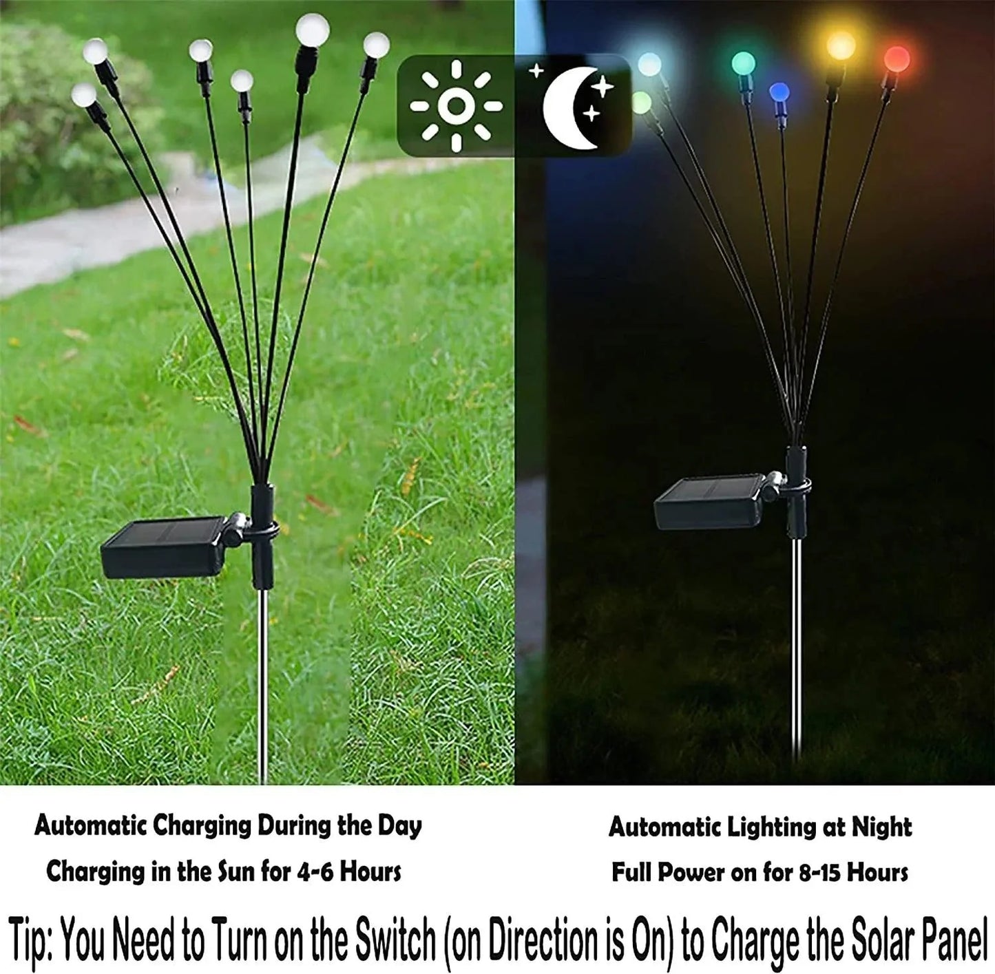 Záhradné lampy s luciami 