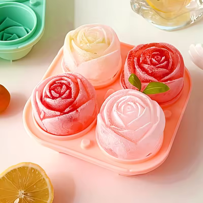 قالب مكعبات الثلج - بتصميم زهرة لابتكار كوكتيلات راقية 