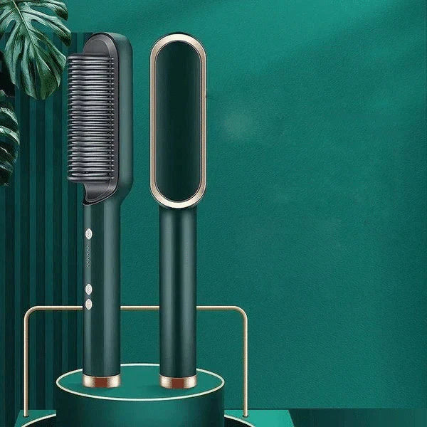 Smooth hair in 2 minutes with a heated brush 