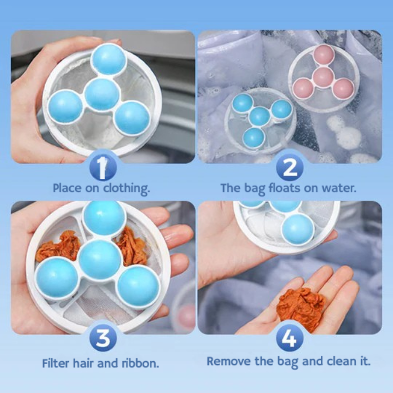 Filtr na vlasy, chlupy a zbytky pro pračku 