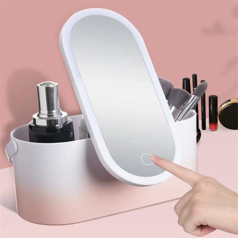 Perfect beauty with LED mirror and integrated storage 