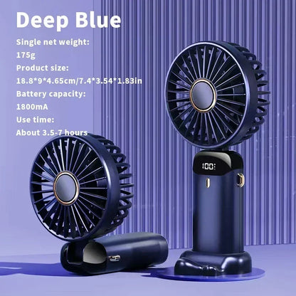 Powerful mini fan with smart LED display 