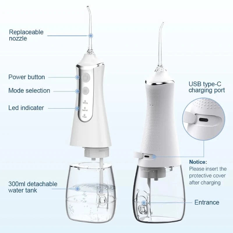 Hydropulse genopladelig til tandpleje 
