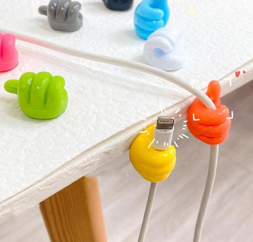 Clever hooks for cables, brushes, earphones, and more (x10) 