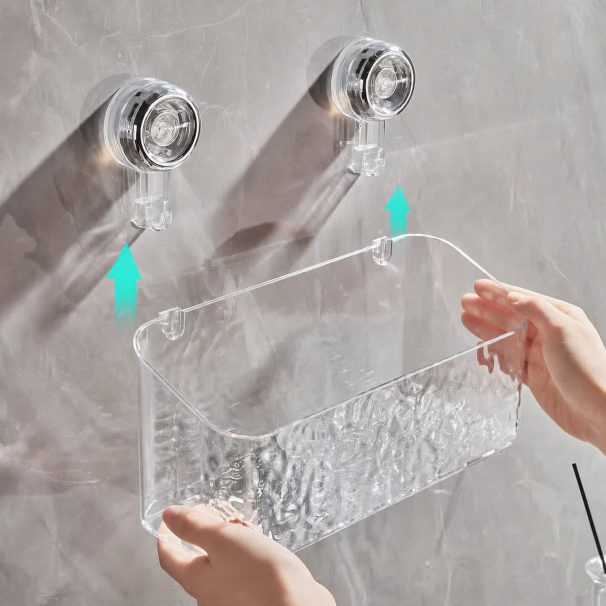 Estante de pared práctica sin perforación para el baño 